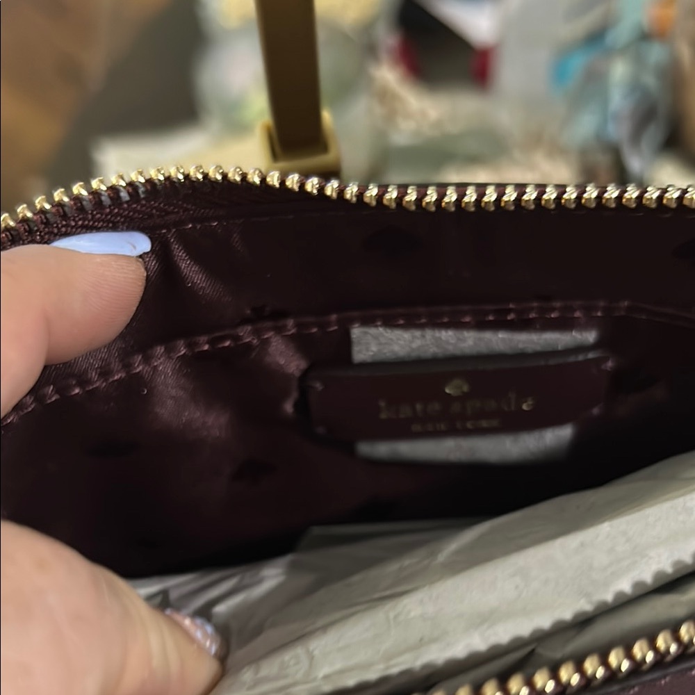 kate spade Burgundy and Pink Glitter Clutch - Picture 7 of 7